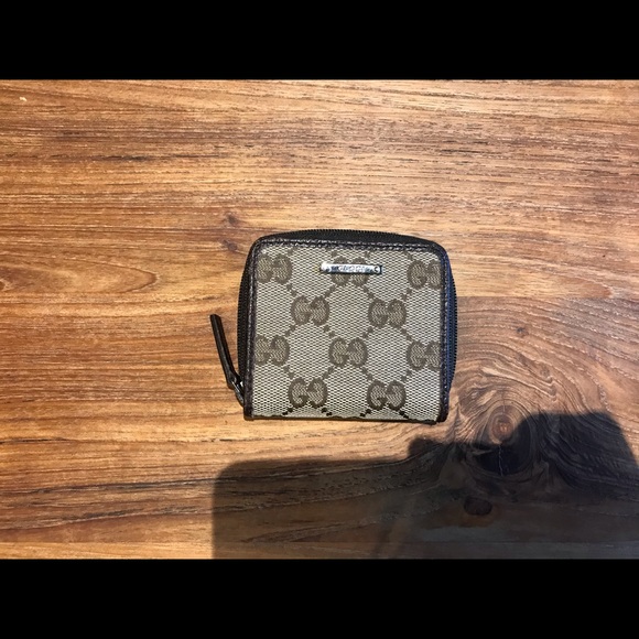 GUCCI coin case purse 115255 brown square zipper - Picture 3 of 11